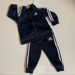 Adidas Infant Classic Jacket and Jogger Set, Navy